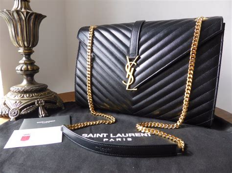 black ysl chain bag|ysl black quilted bag.